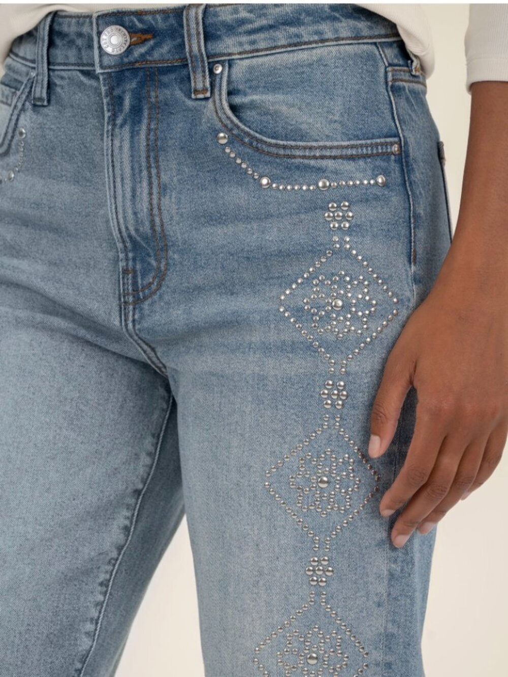 NWT Kut From The Kloth Fay Studded Ankle Straight Jeans 4 - Picture 1 of 12